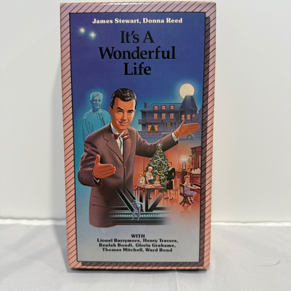 It's A Wonderful Life VHS Burbank Video Troy Gold James Stewart 1946 B&W Movie